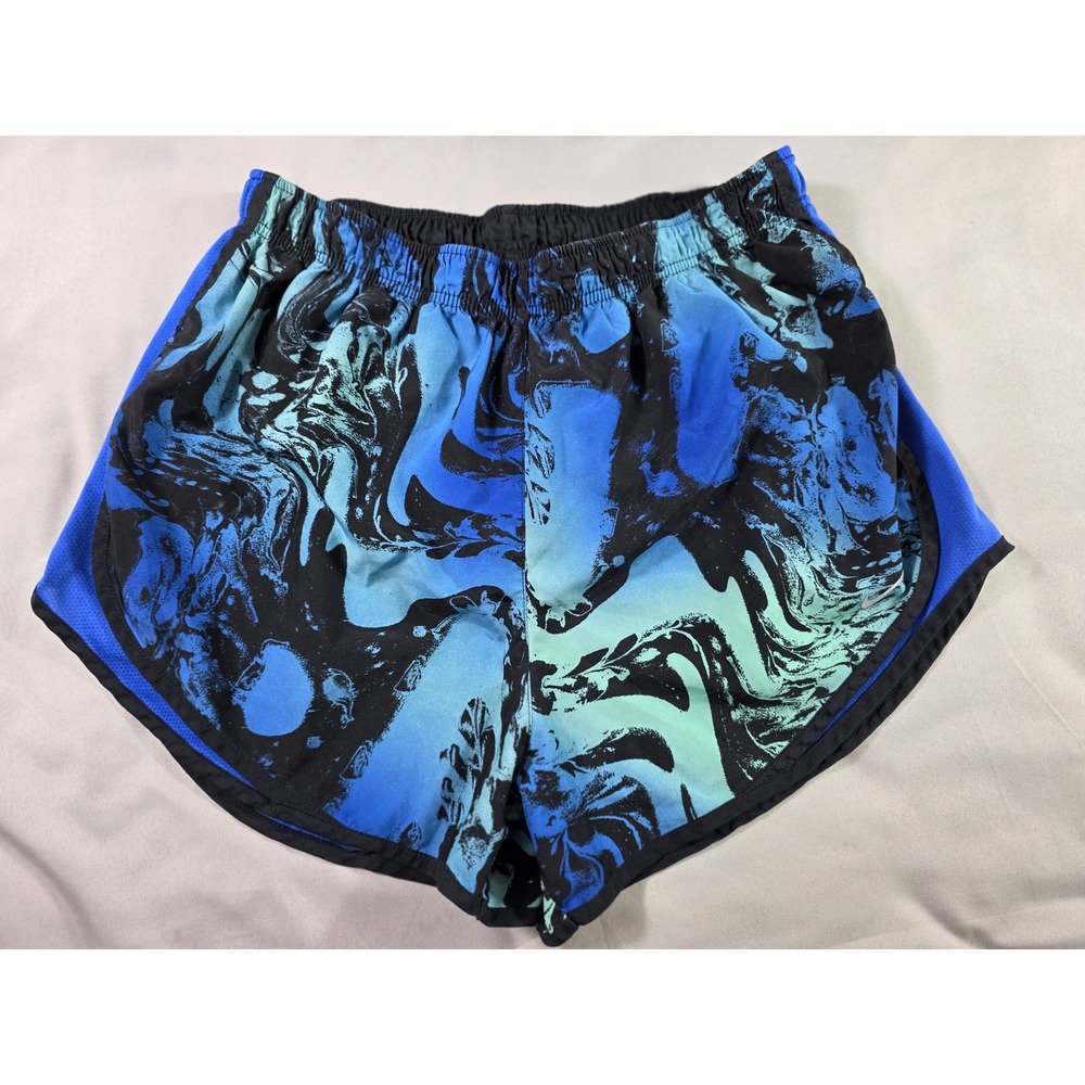 Nike Tempo Dri-FIT Mid-Rise Brief-Lined Running Shorts Blue Swirl Women's XL